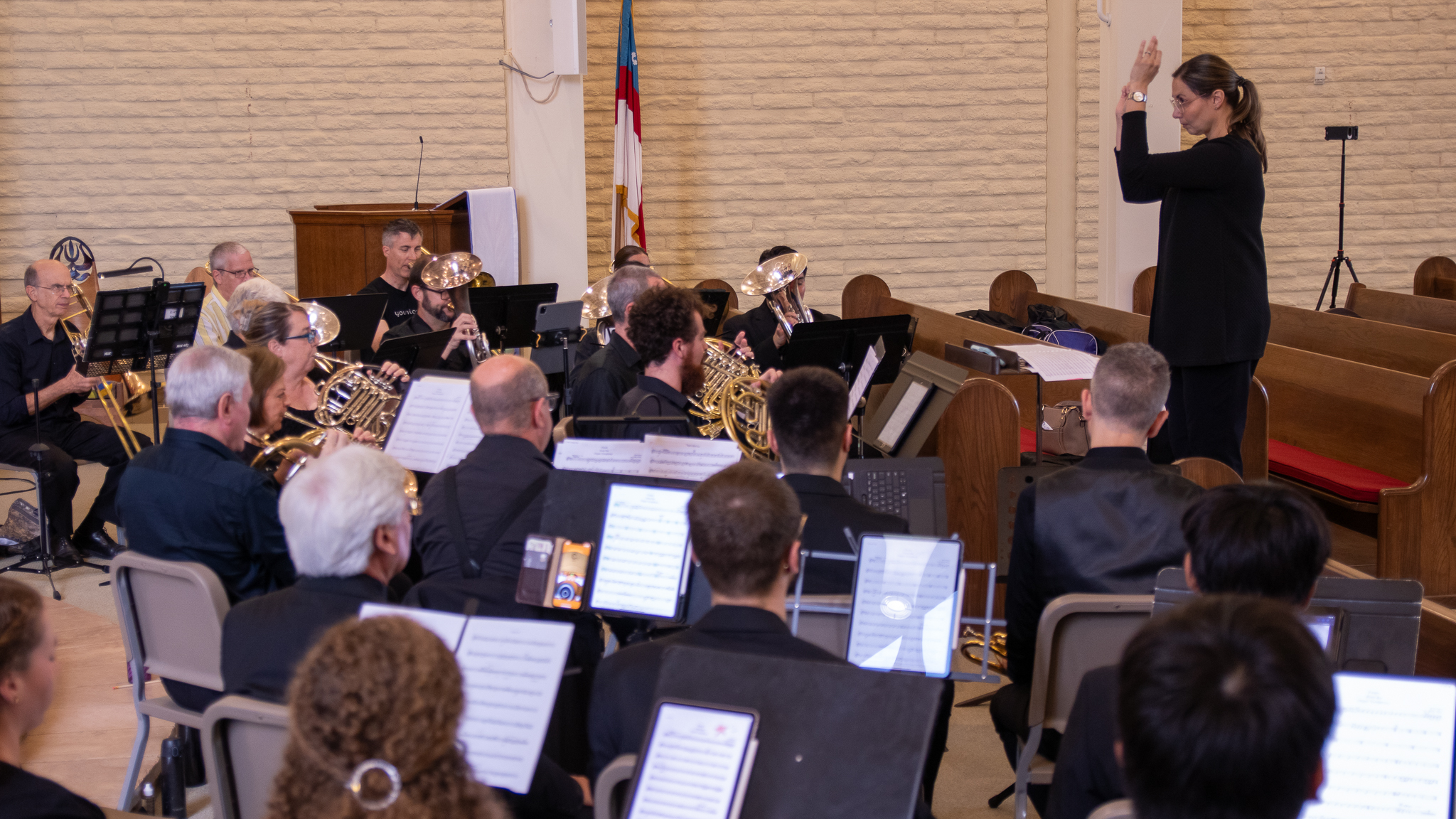 Salt River Brass musicians in rehearsal